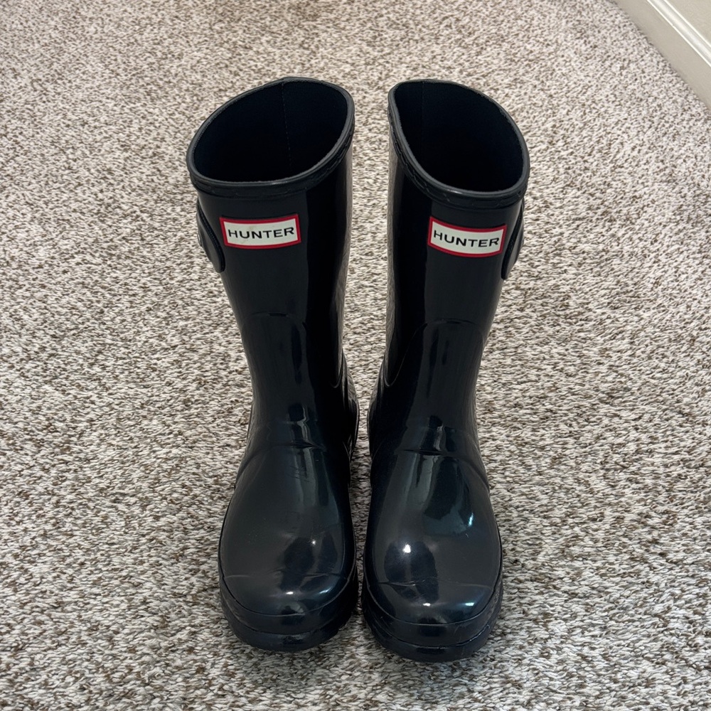 Hunter Black Gloss Rain Boots
